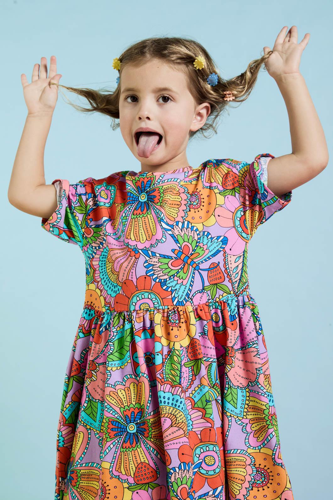 Paisley Floral Kids Dress - Image 3