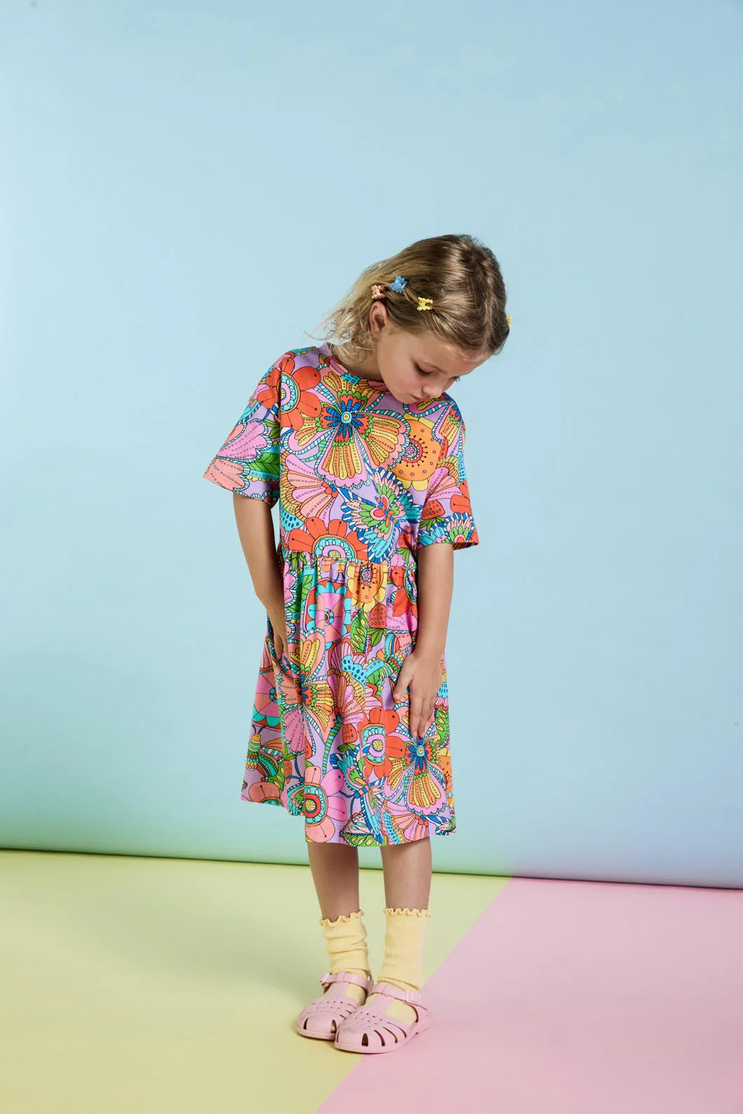 Paisley Floral Kids Dress - Image 4