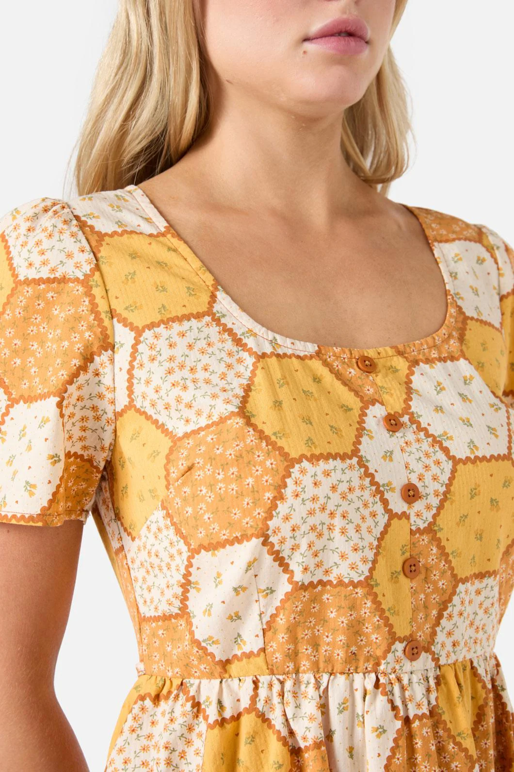 Patchwork Sleeved Mini Dress - Image 7