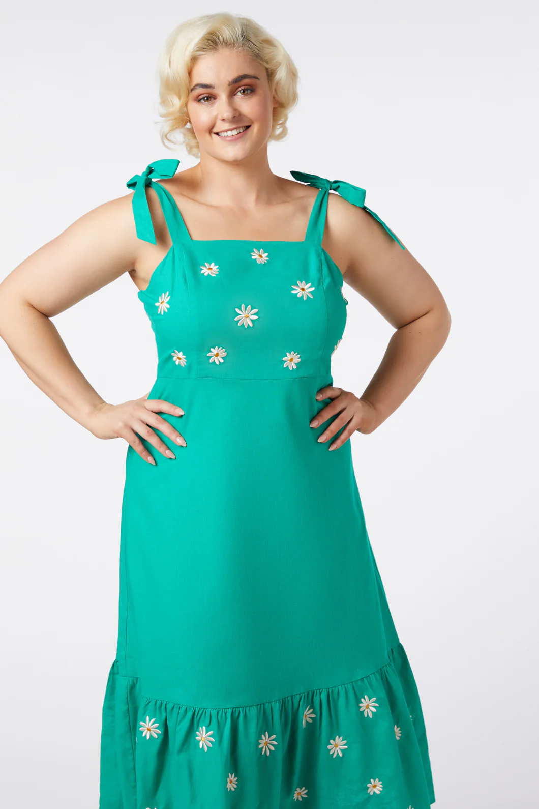 Pattie Embroidered Midi Dress - Image 2