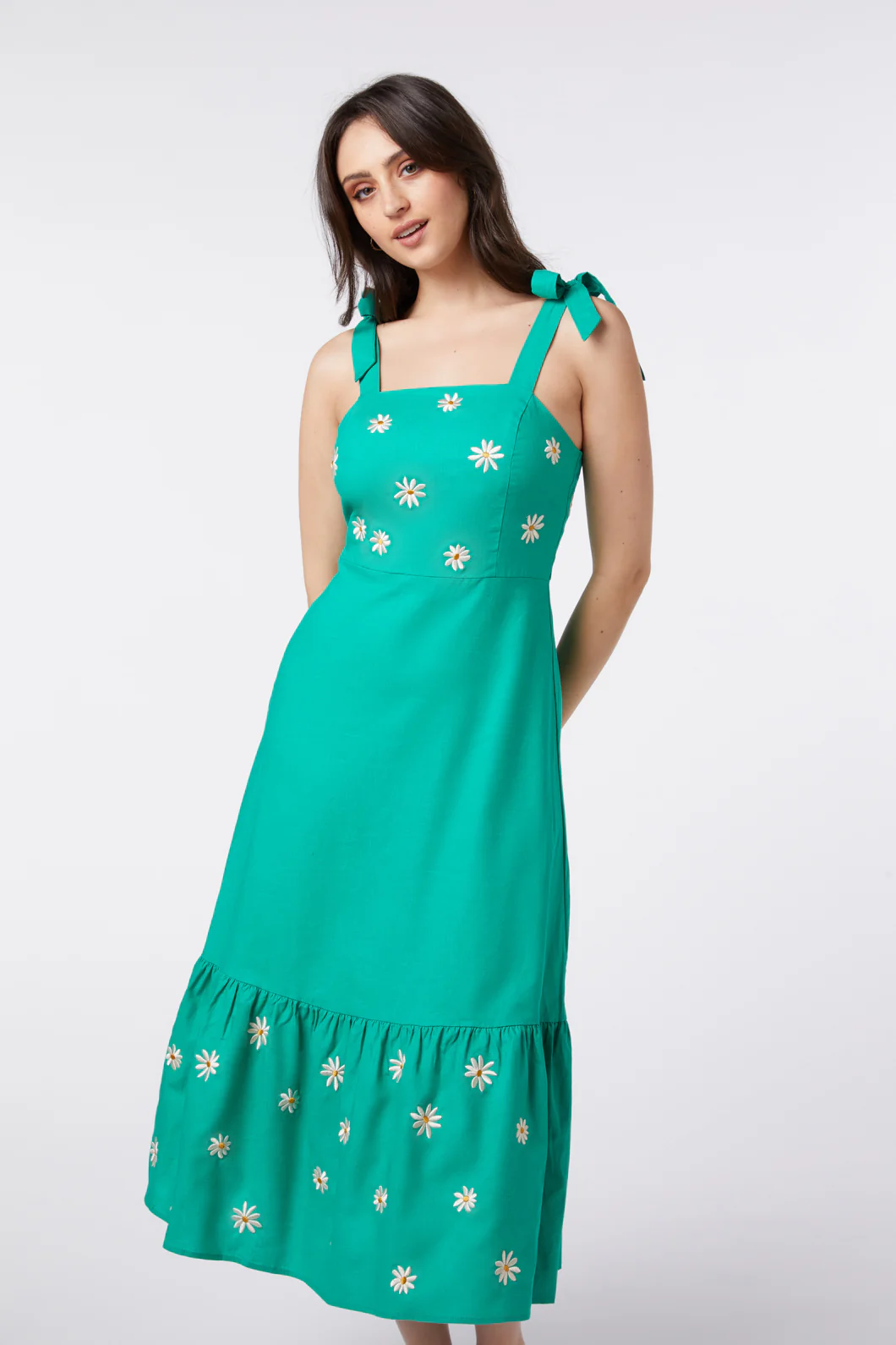 Pattie Embroidered Midi Dress - Image 5