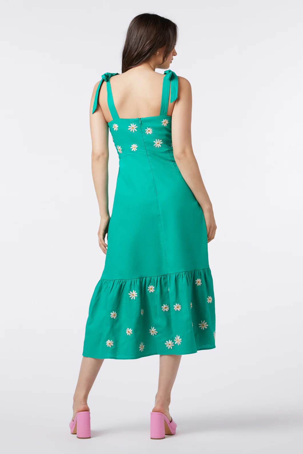 Pattie Embroidered Midi Dress - Image 7