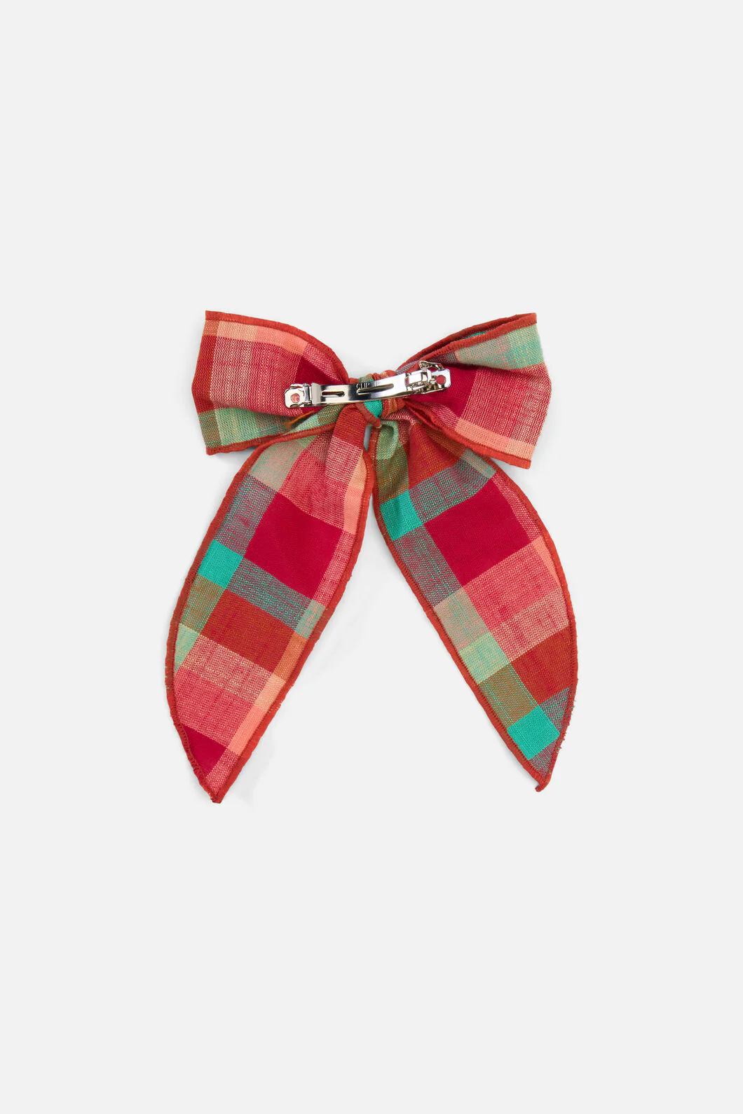 Piper Check Barrette Bow - Image 4
