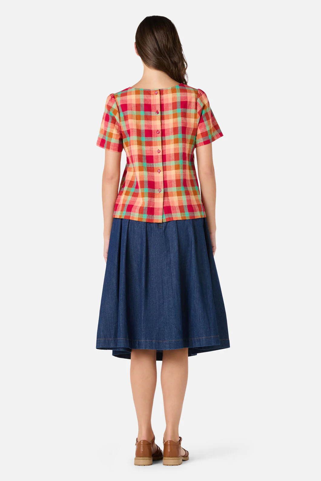 Piper Check Short Sleeve Top - Image 4