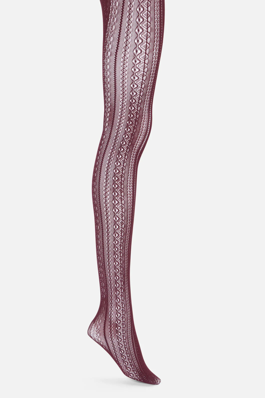 Plum Lacey Tights - Image 2