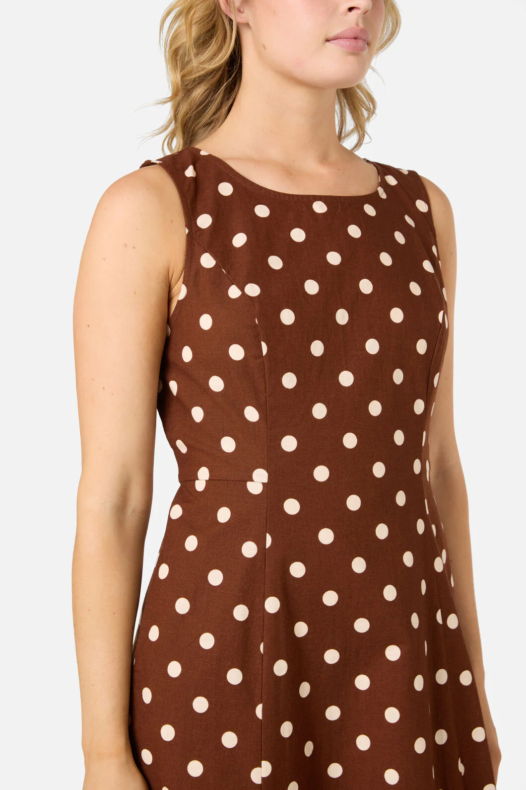 Polka Dot Midi Dress - Image 10