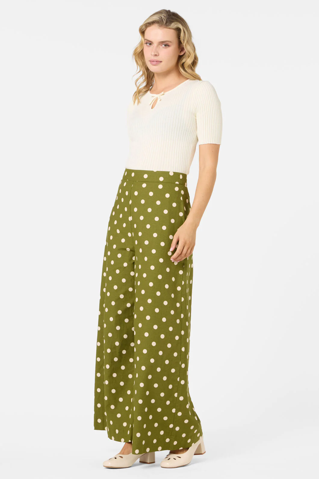 Polka Dot Wide Leg Pant - Image 5