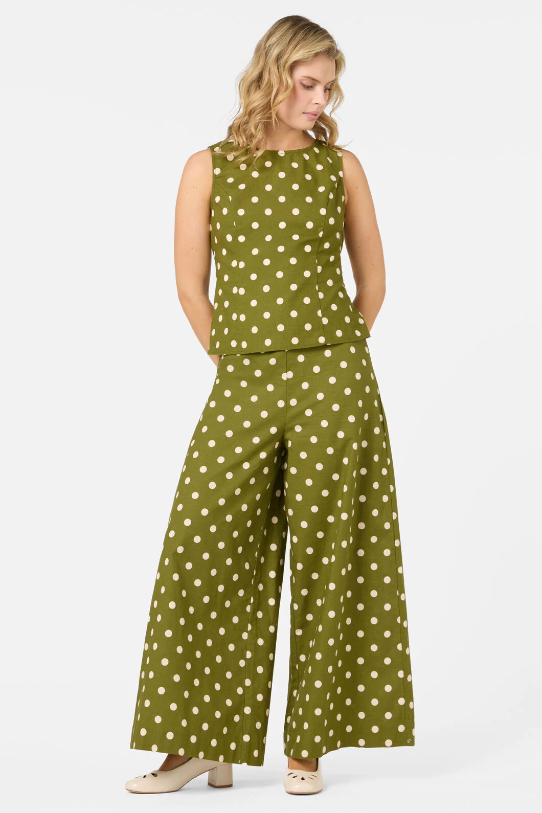 Polka Dot Wide Leg Pant - Image 7