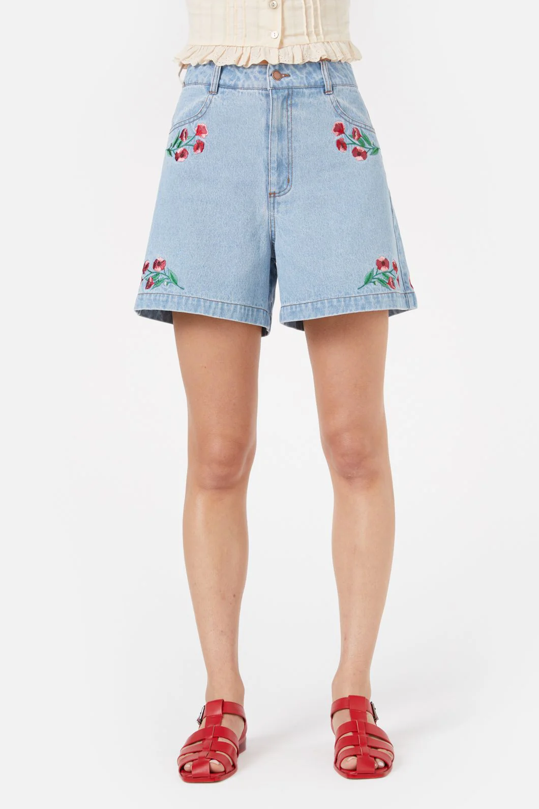 Poppy Emb Short - Image 2