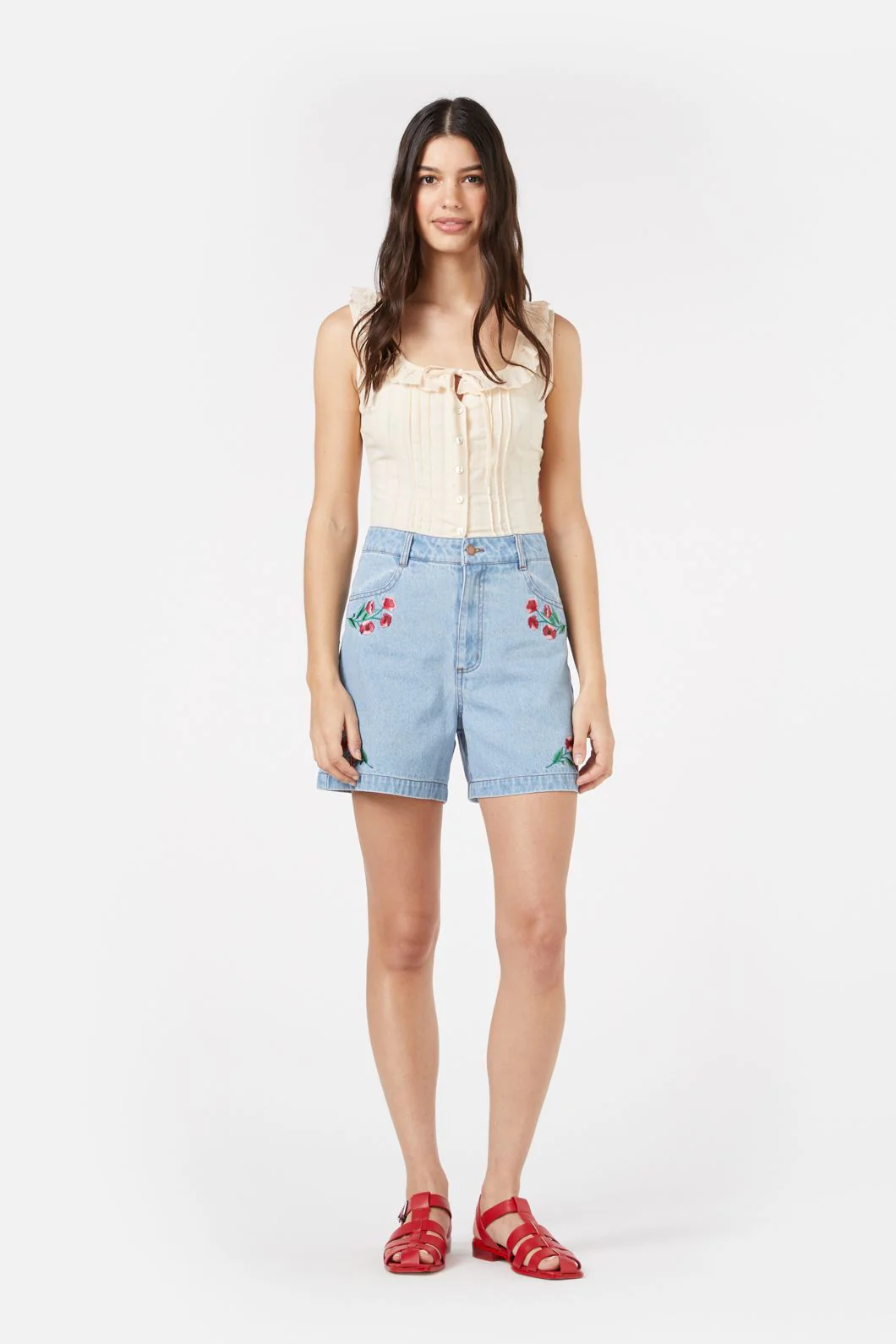 Poppy Emb Short - Image 3