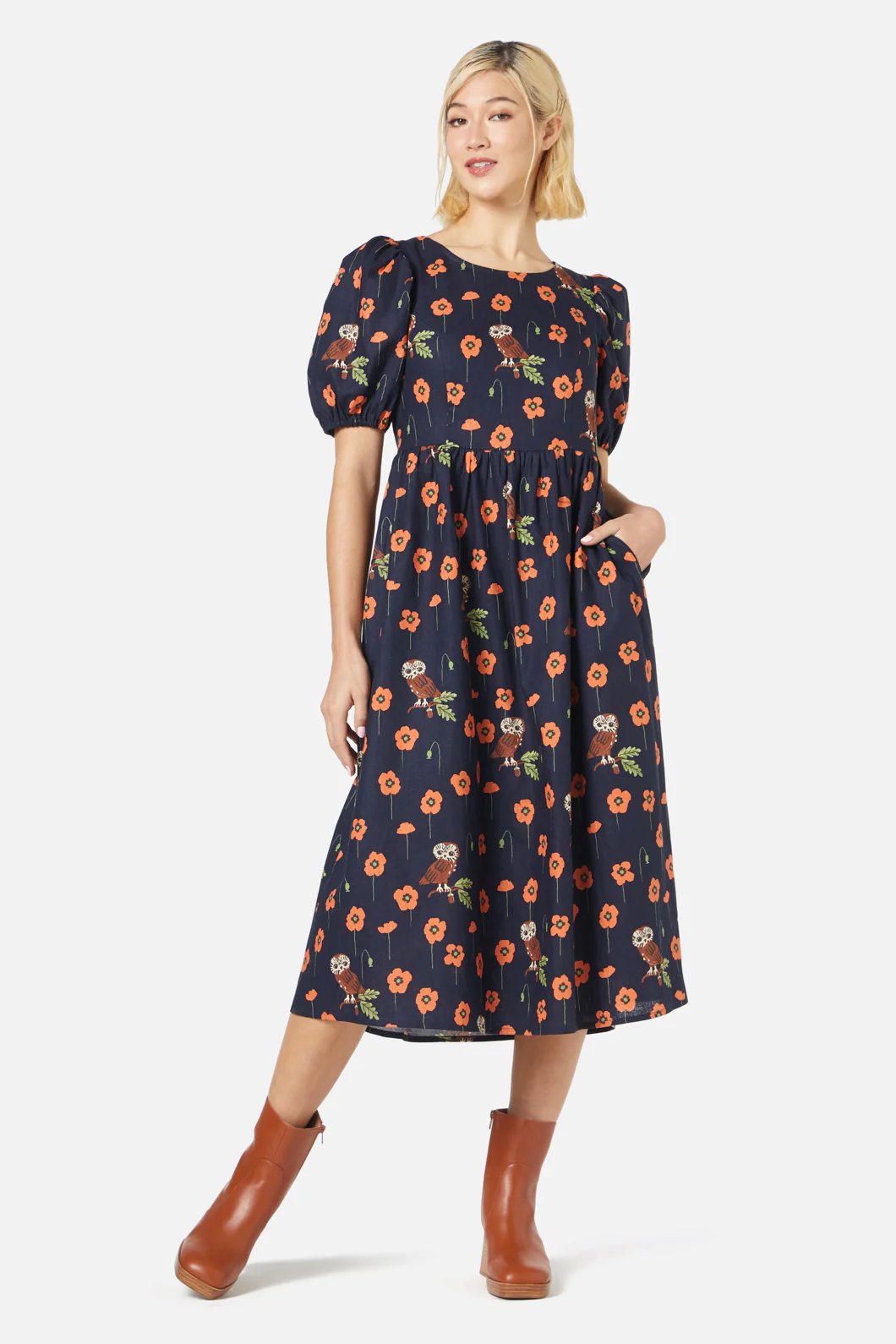 Poppy Owl Midi Dress - Image 2