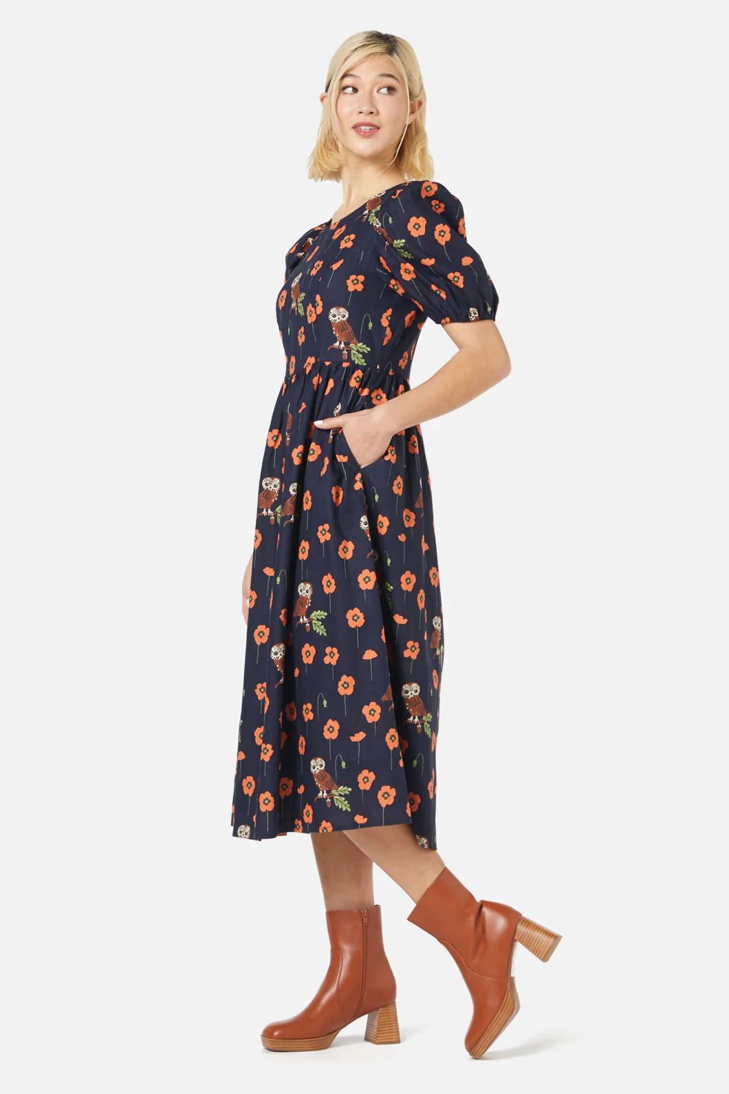 Poppy Owl Midi Dress - Image 3