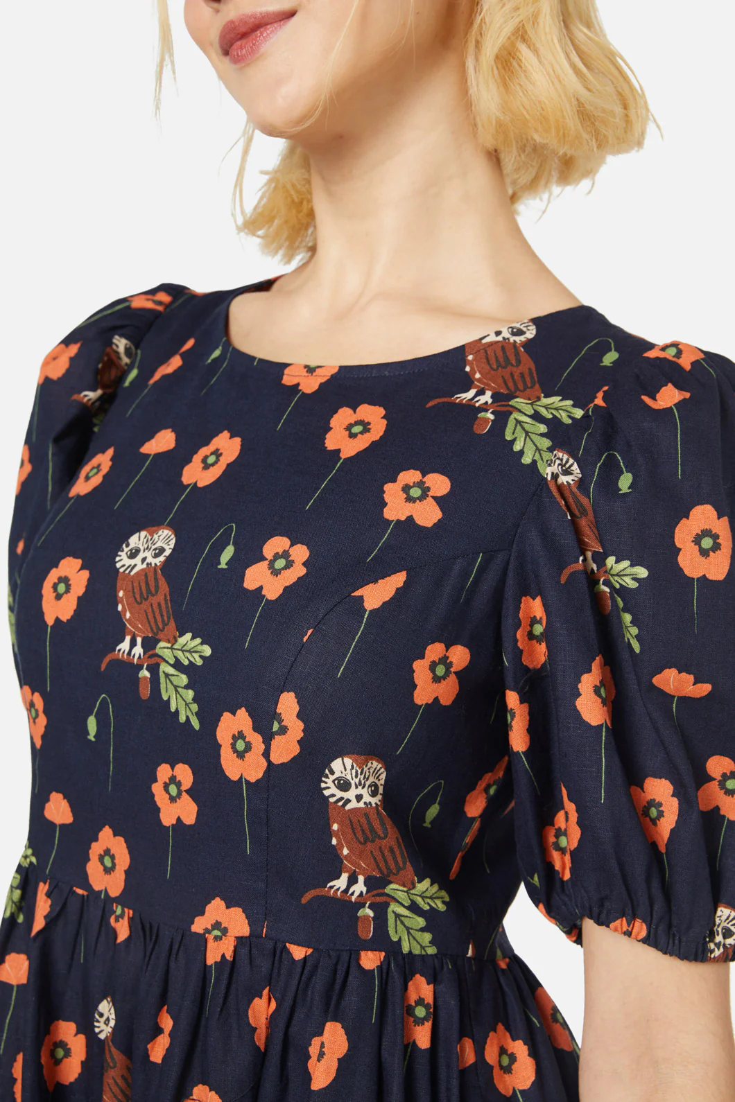 Poppy Owl Midi Dress - Image 5