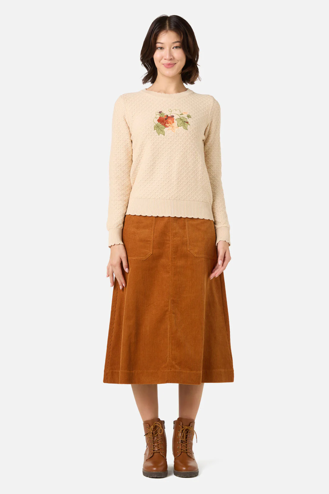 Pumpkin Embroidered Jumper - Image 2