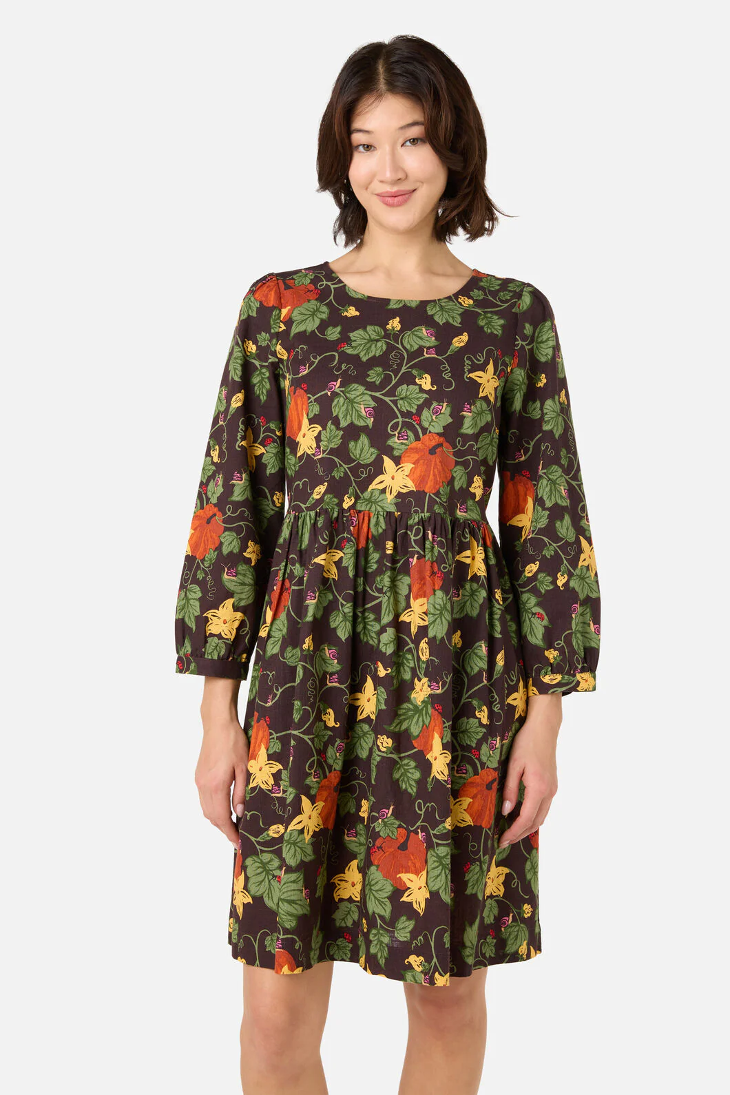 Pumpkin Long Sleeve Dress