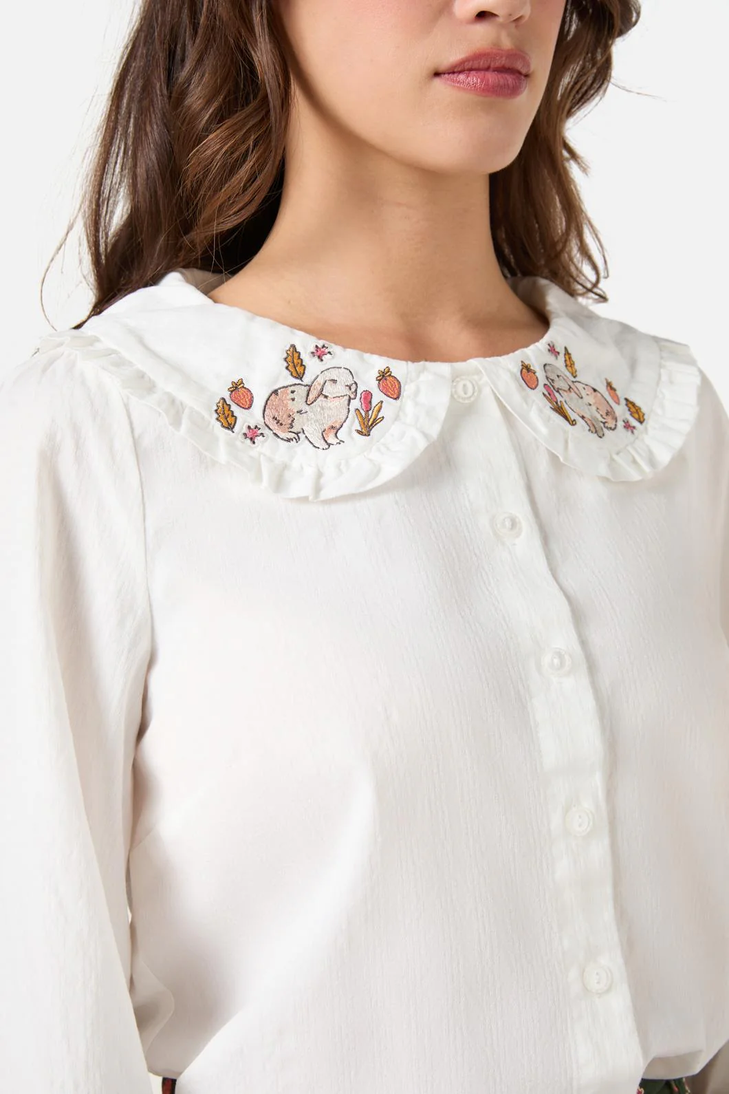 Rabbit Embroidered Blouse - Image 6