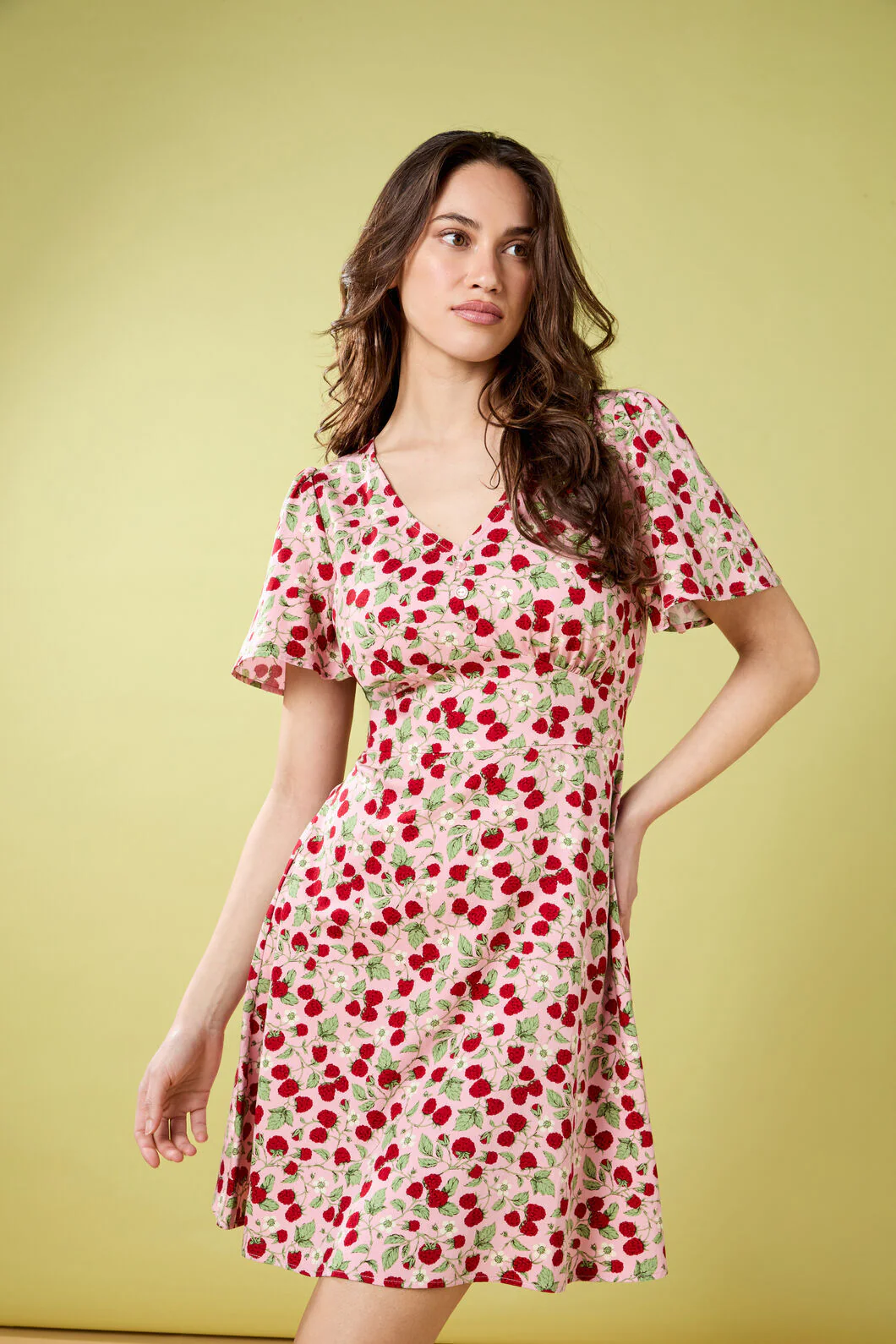 Raspberry Mini Dress - Image 2