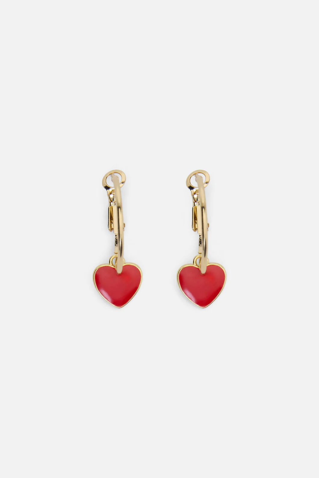 Red Heart Sleeper Earrings - Image 2