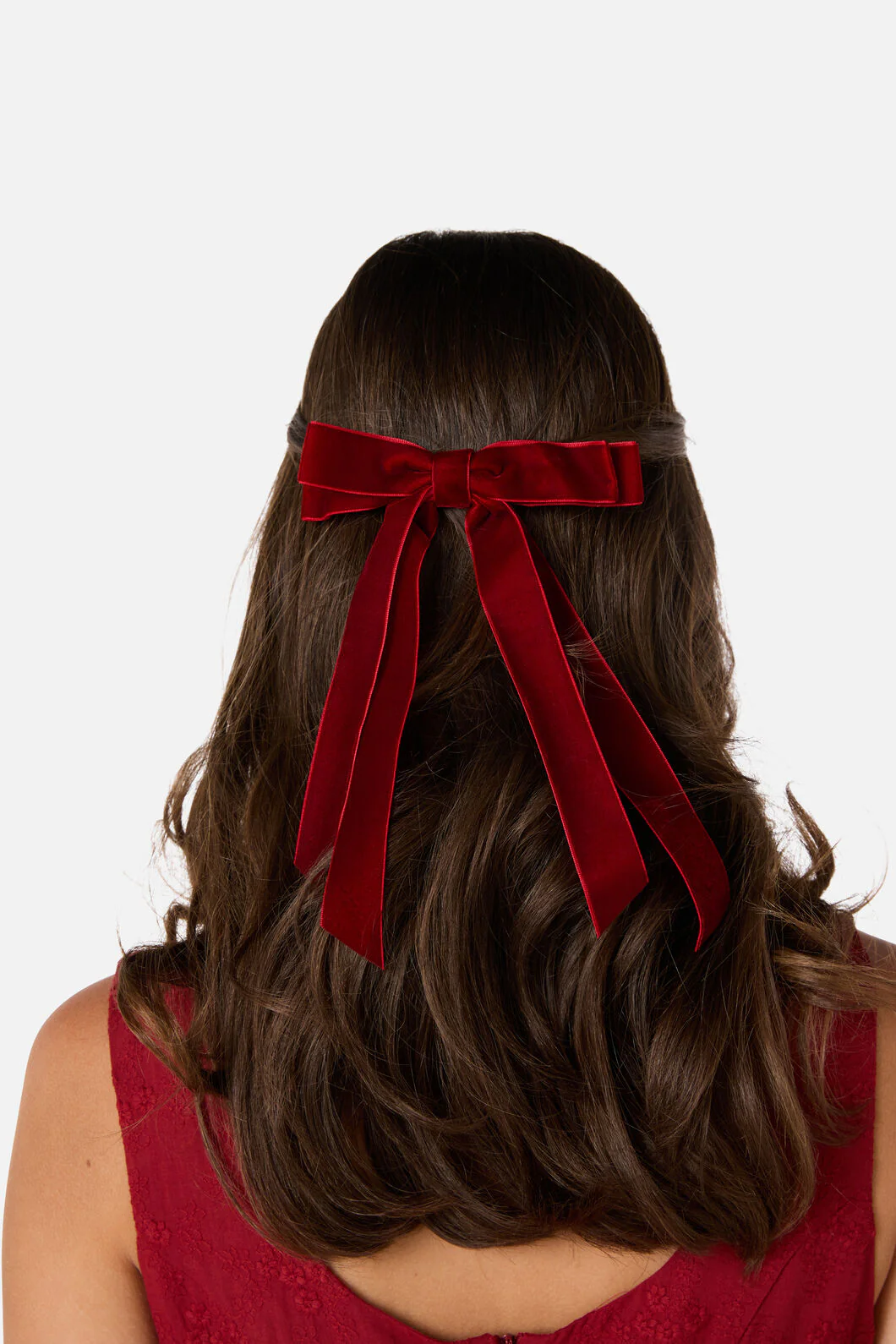 Red Velvet Slide Hair Clip