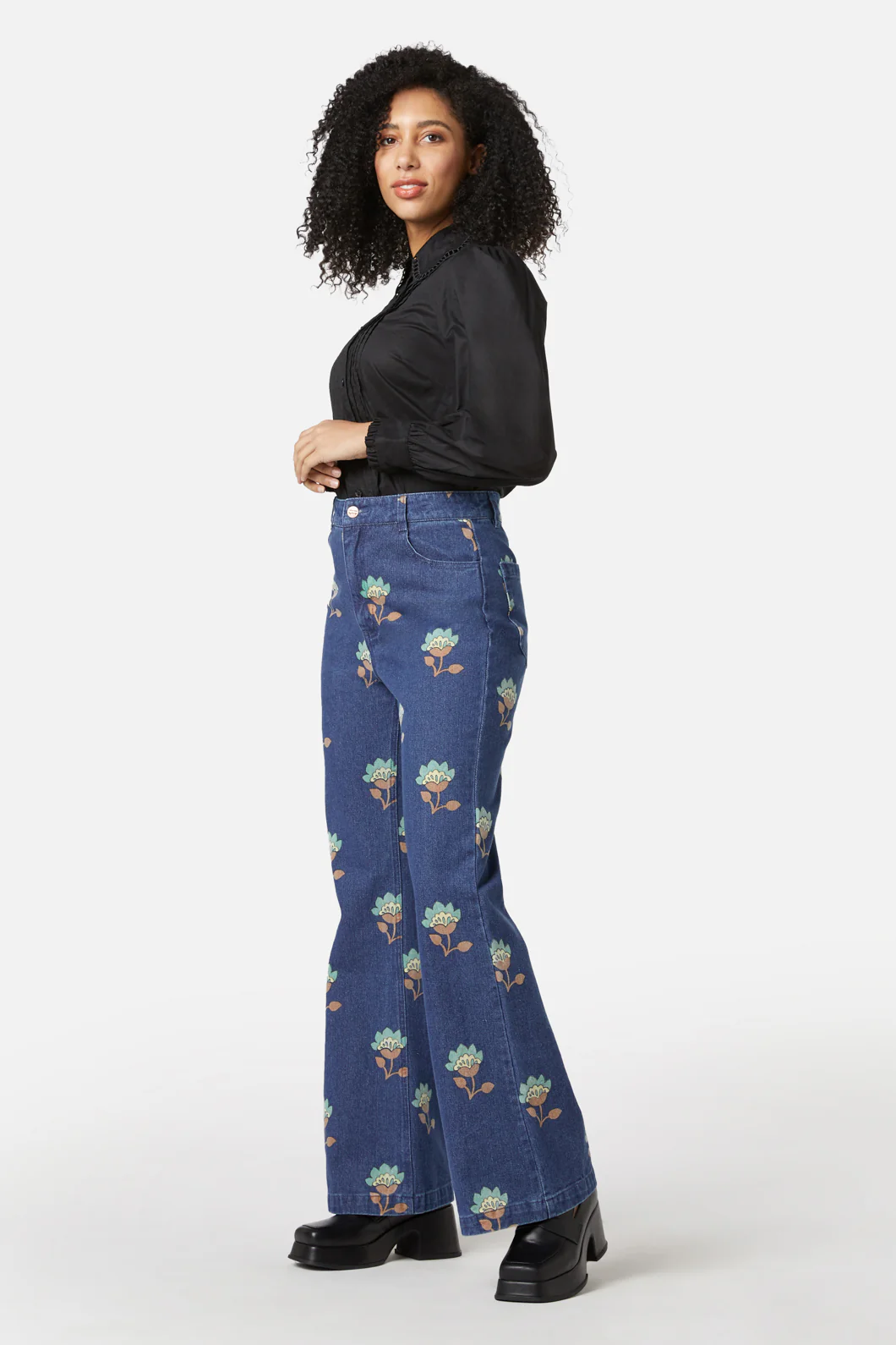 Retro Flora Flare Jean - Image 3