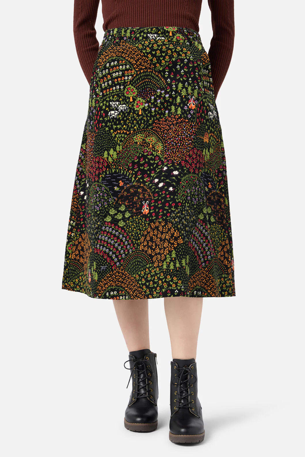 Rolling Hills Cord Midi Skirt - Image 4