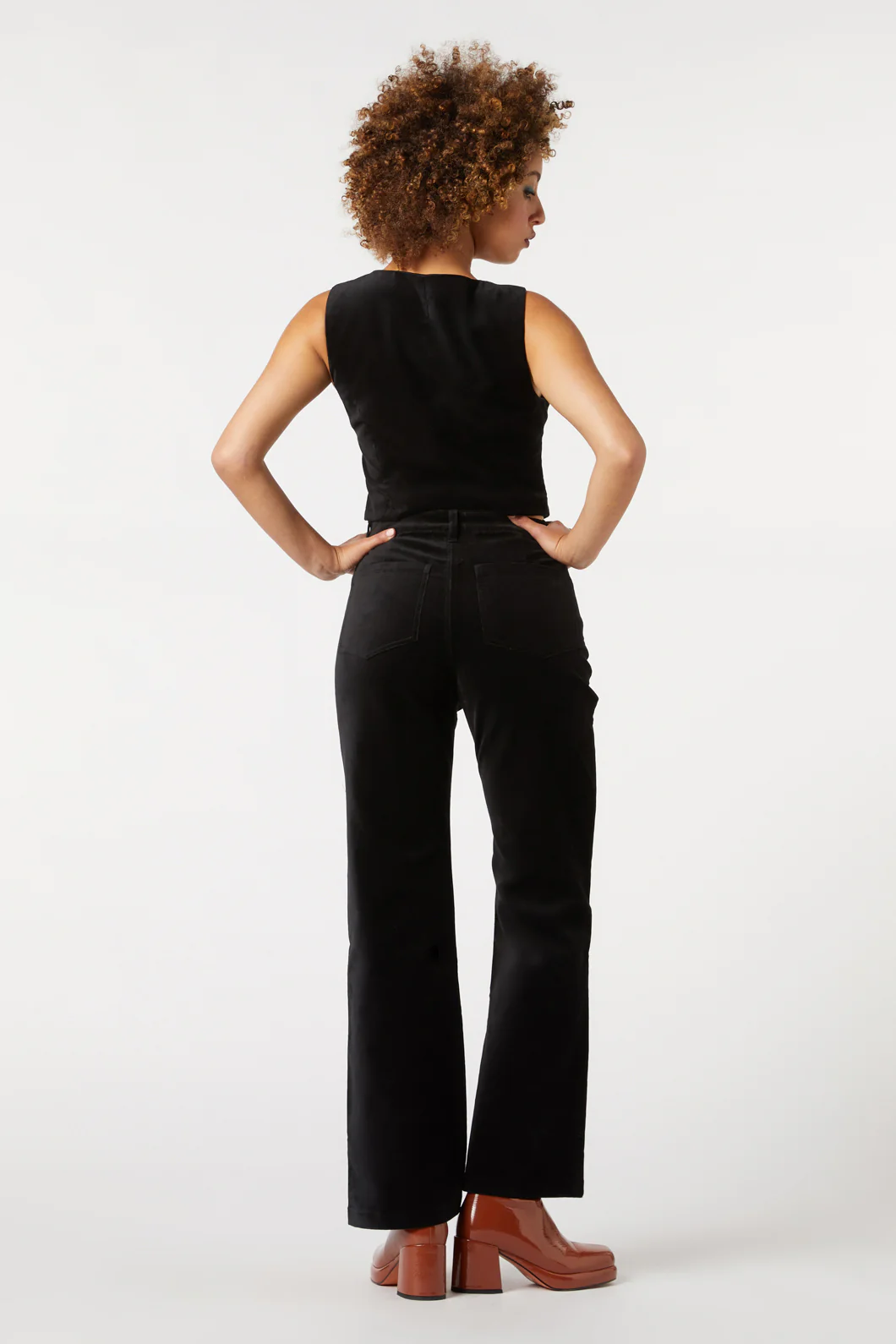 Sadie Velvet Flare Jean - Image 3