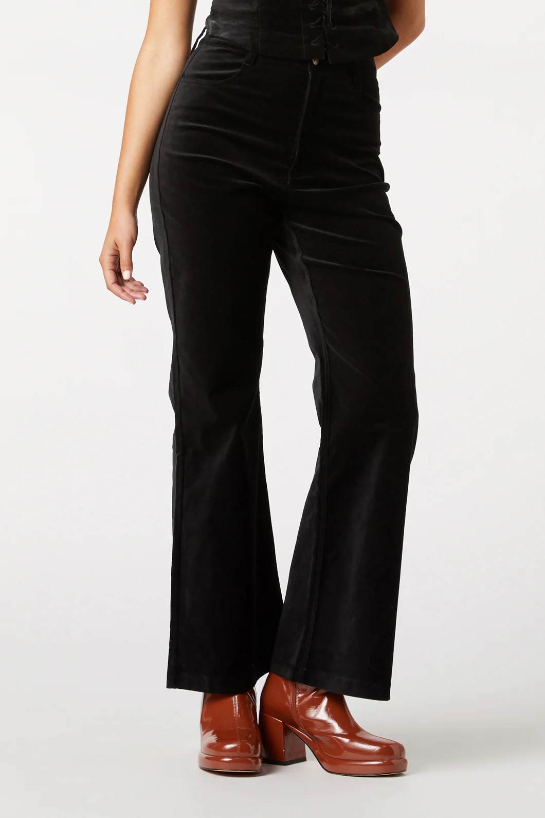 Sadie Velvet Flare Jean - Image 4