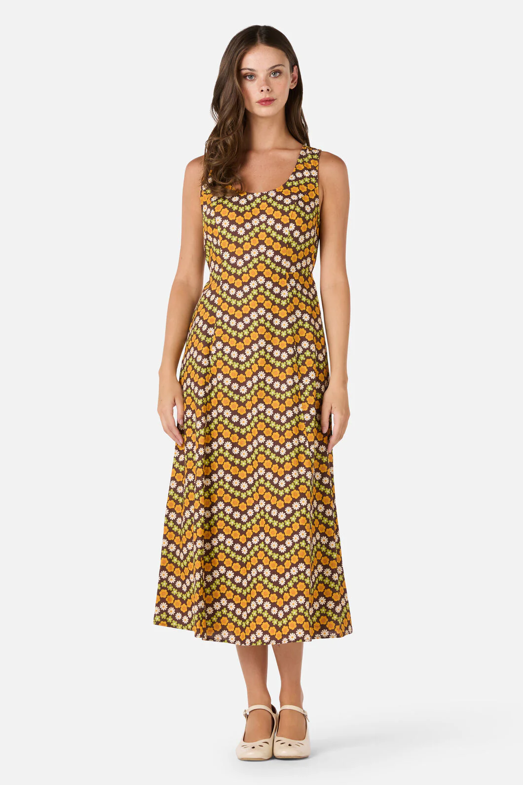 Sally Retro Midi Dress - Image 2