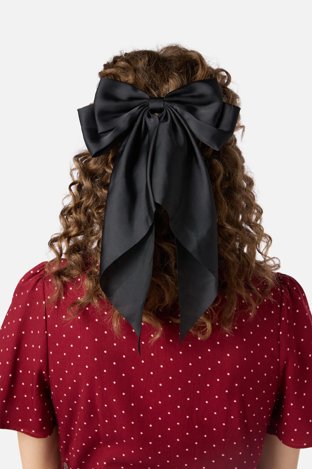 Satin Bow Barrette Hair Clip
