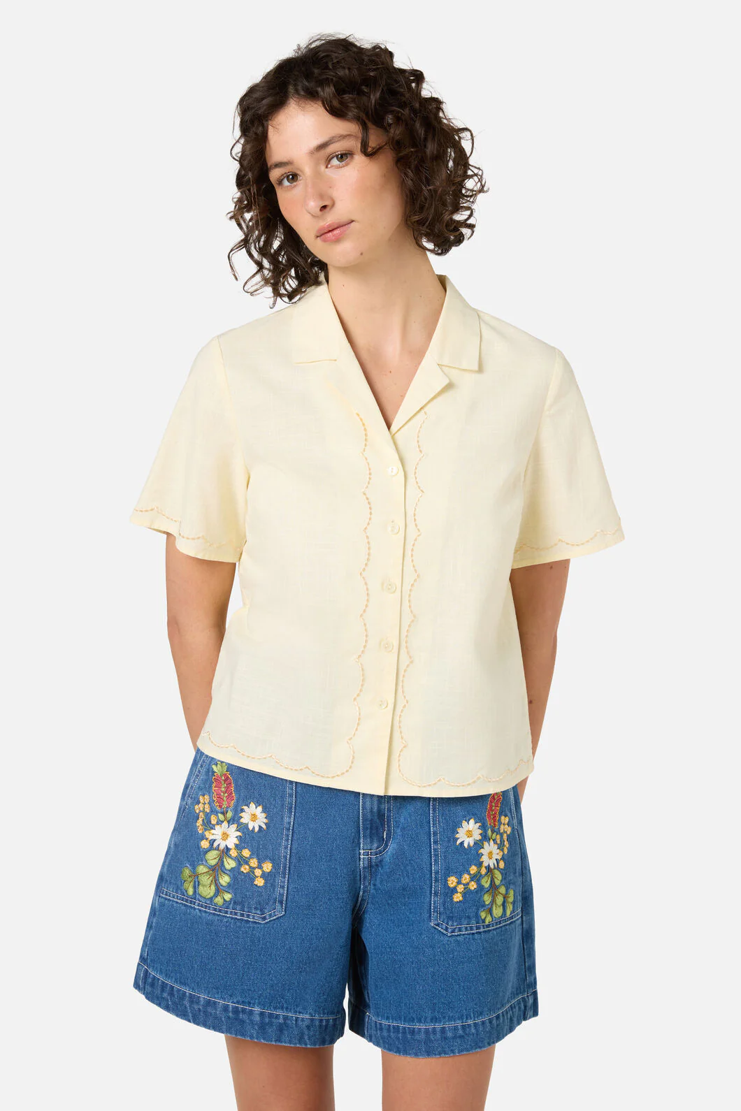 Scallop Trim Summer shirt - Image 2