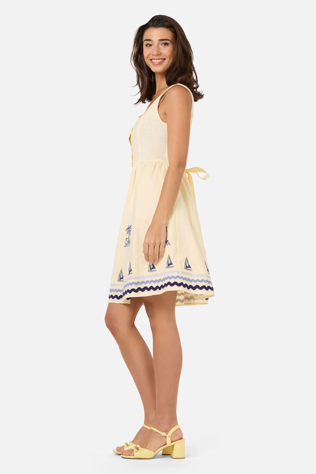 Seaside Toile Emb Mini Dress - Image 6