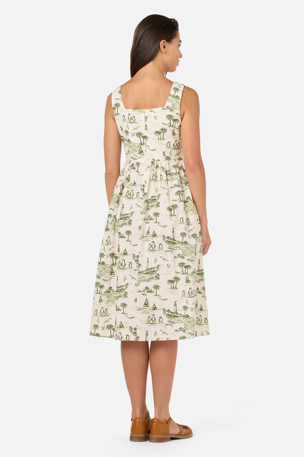 Seaside Toile Midi Dress - Image 7