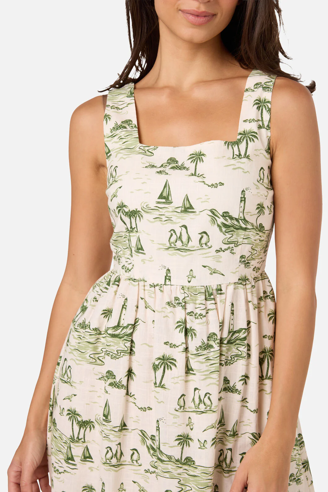 Seaside Toile Midi Dress - Image 9