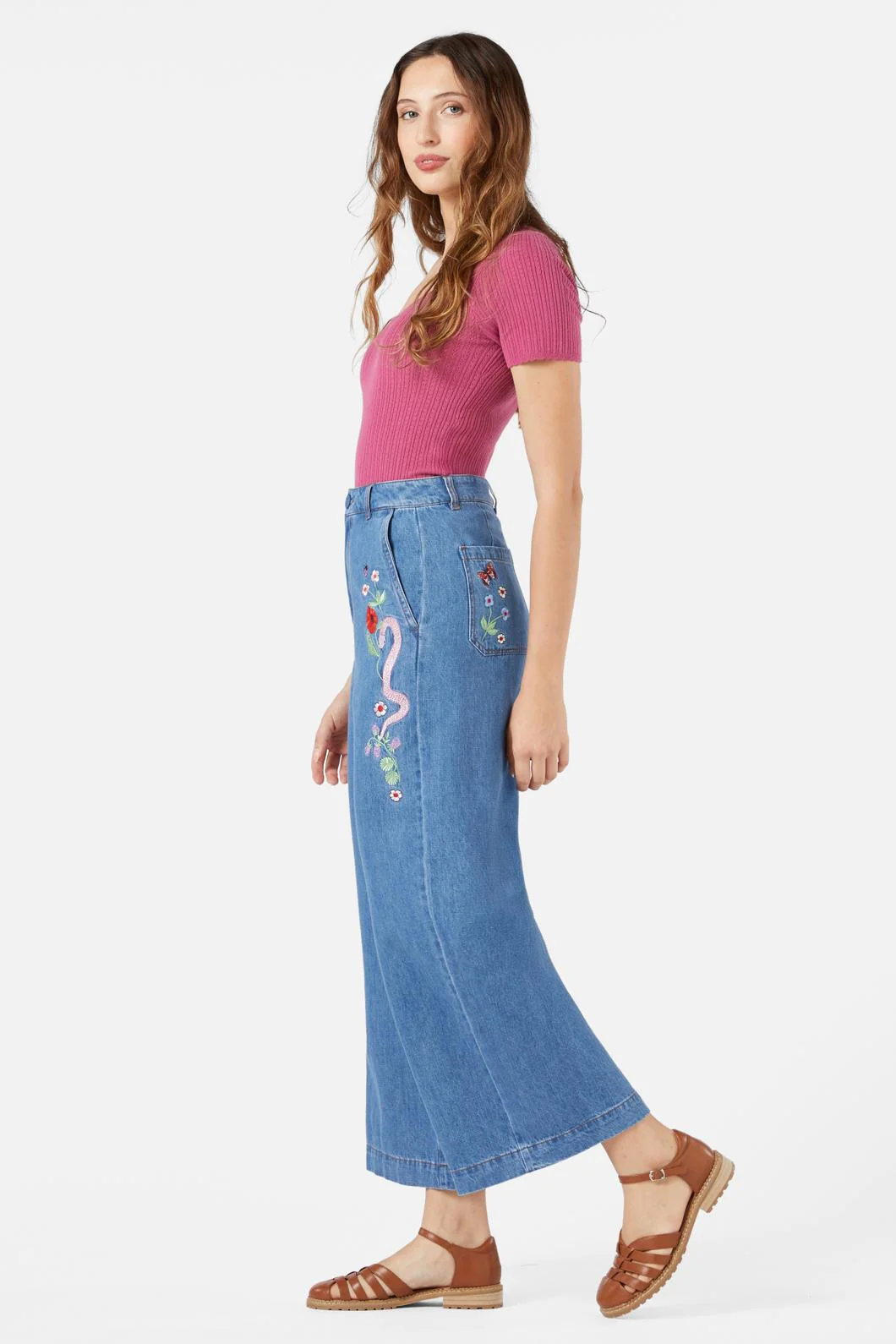 Snake Embroidered Jean - Image 5