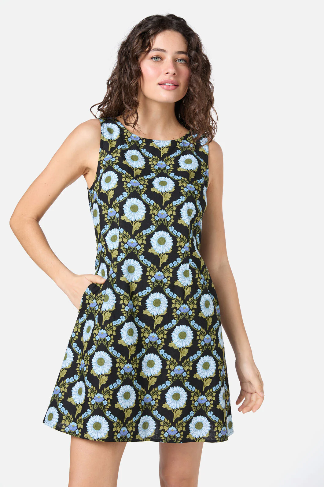 Sunflower Mini Shift Dress - Image 3