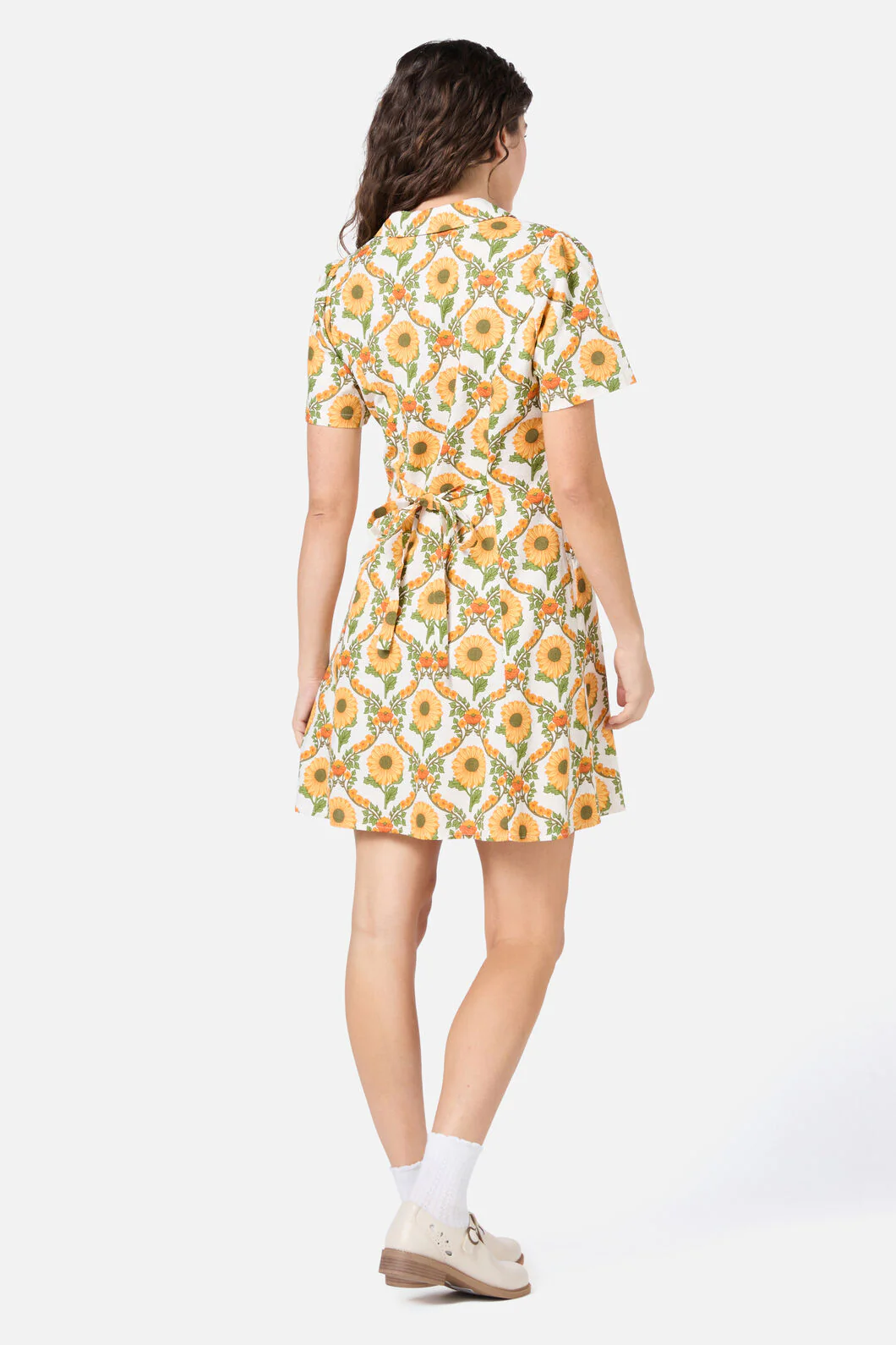 Sunflower Mini Shirt Dress - Image 4