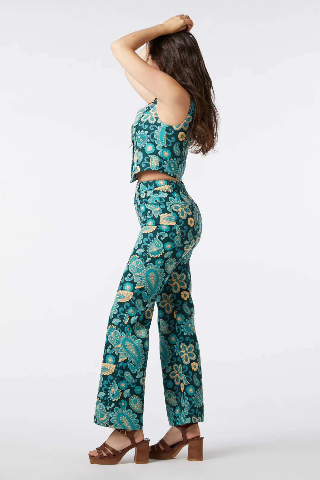 Sunset Paisley Flare Jean - Image 4