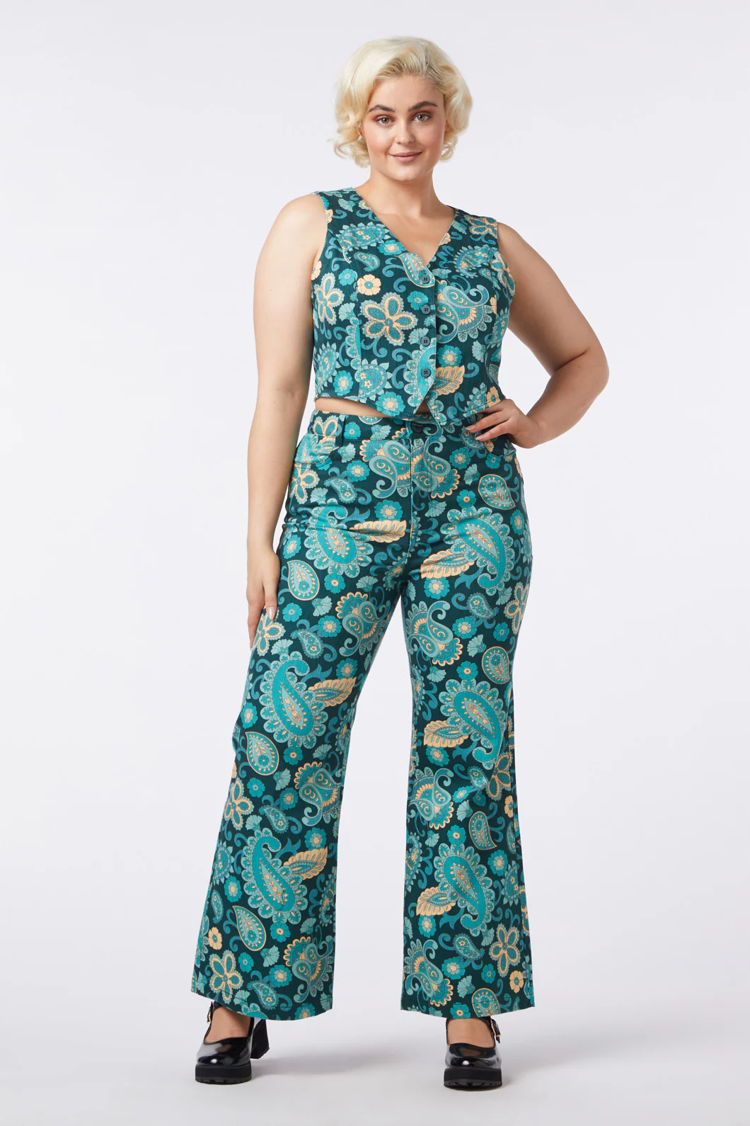 Sunset Paisley Flare Jean - Image 8