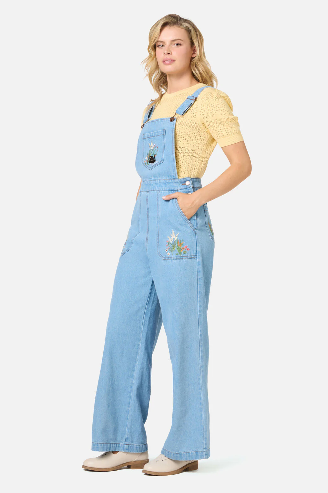 Swan Embroidered Overall - Image 3