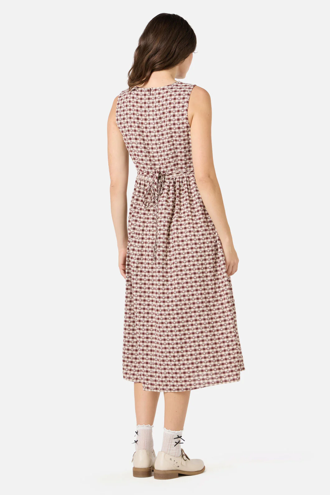 Sweetheart Check Midi Dress - Image 6