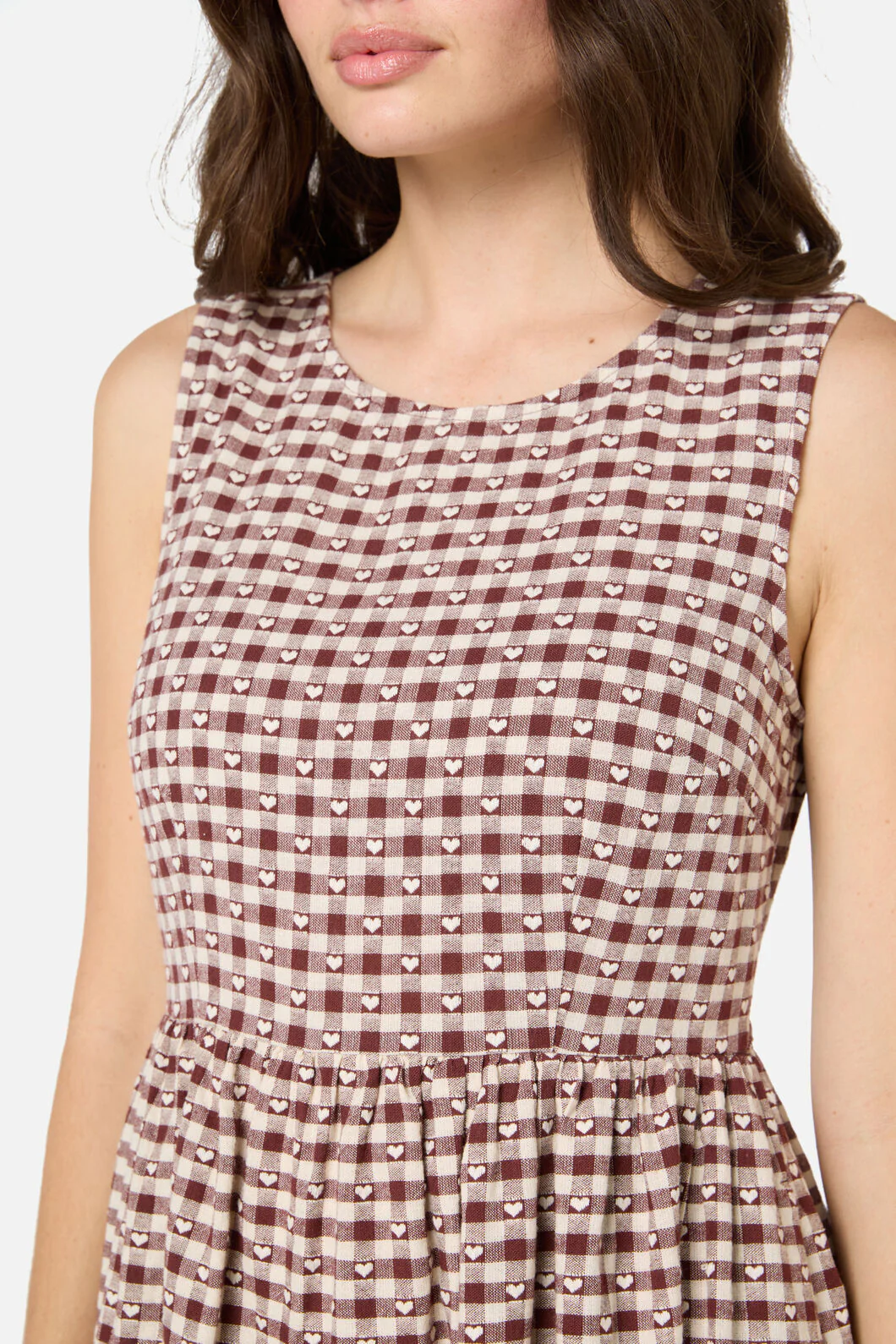 Sweetheart Check Midi Dress - Image 7