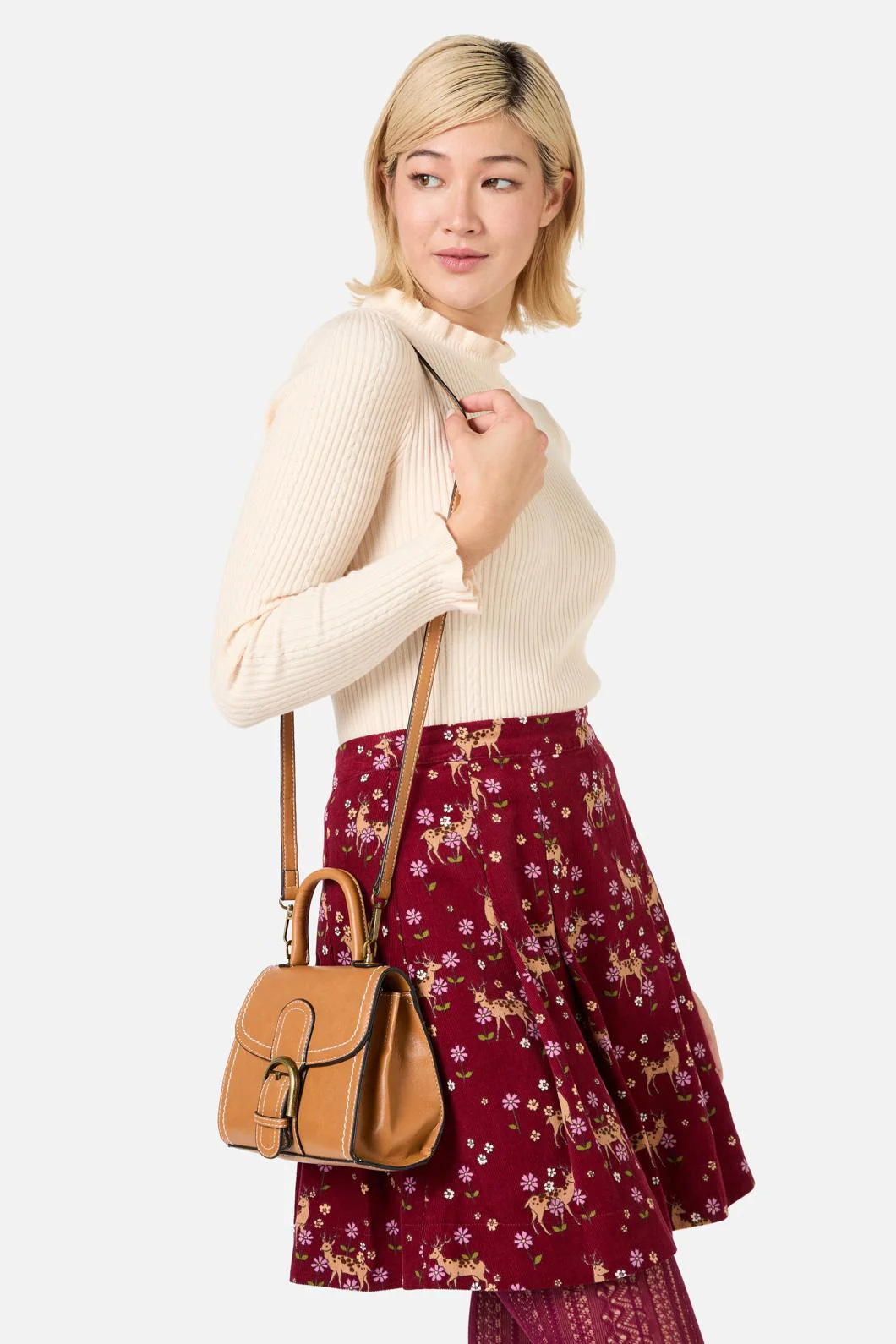 Tan Buckle Handbag