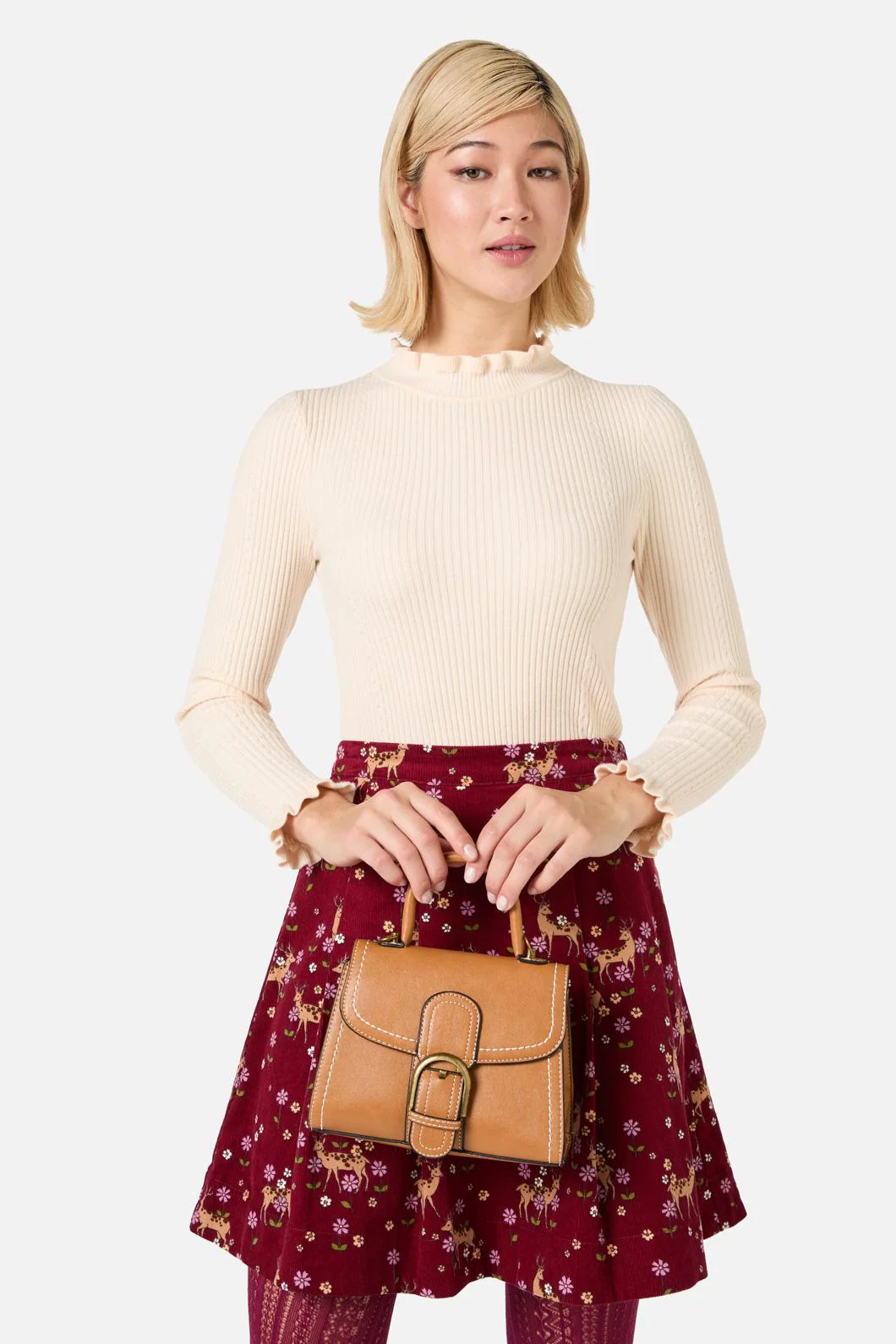 Tan Buckle Handbag - Image 3