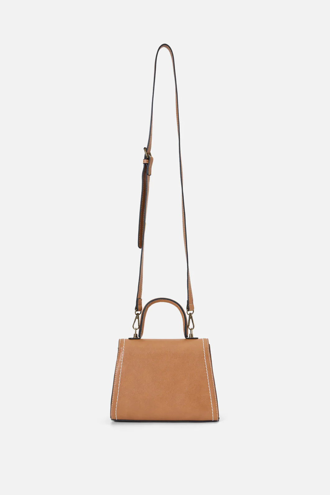 Tan Buckle Handbag - Image 7
