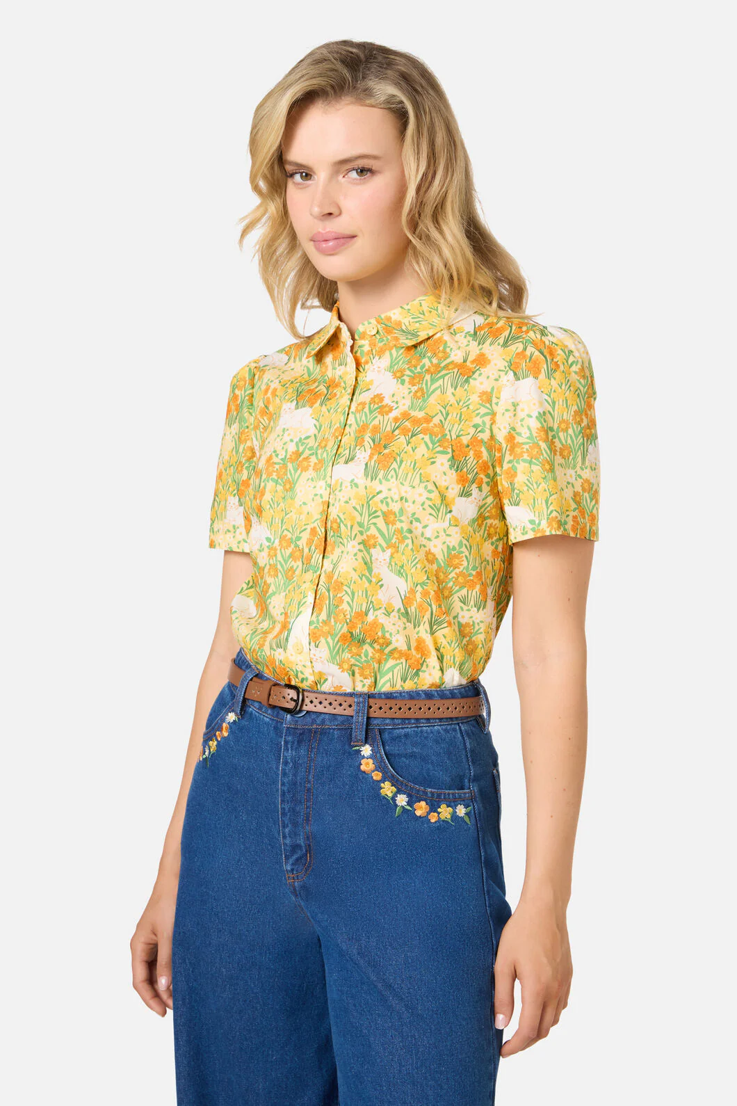 Tan Cut Out Belt