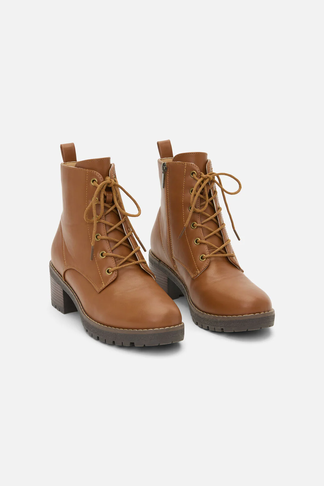 Tan Lace Up Boot - Image 2