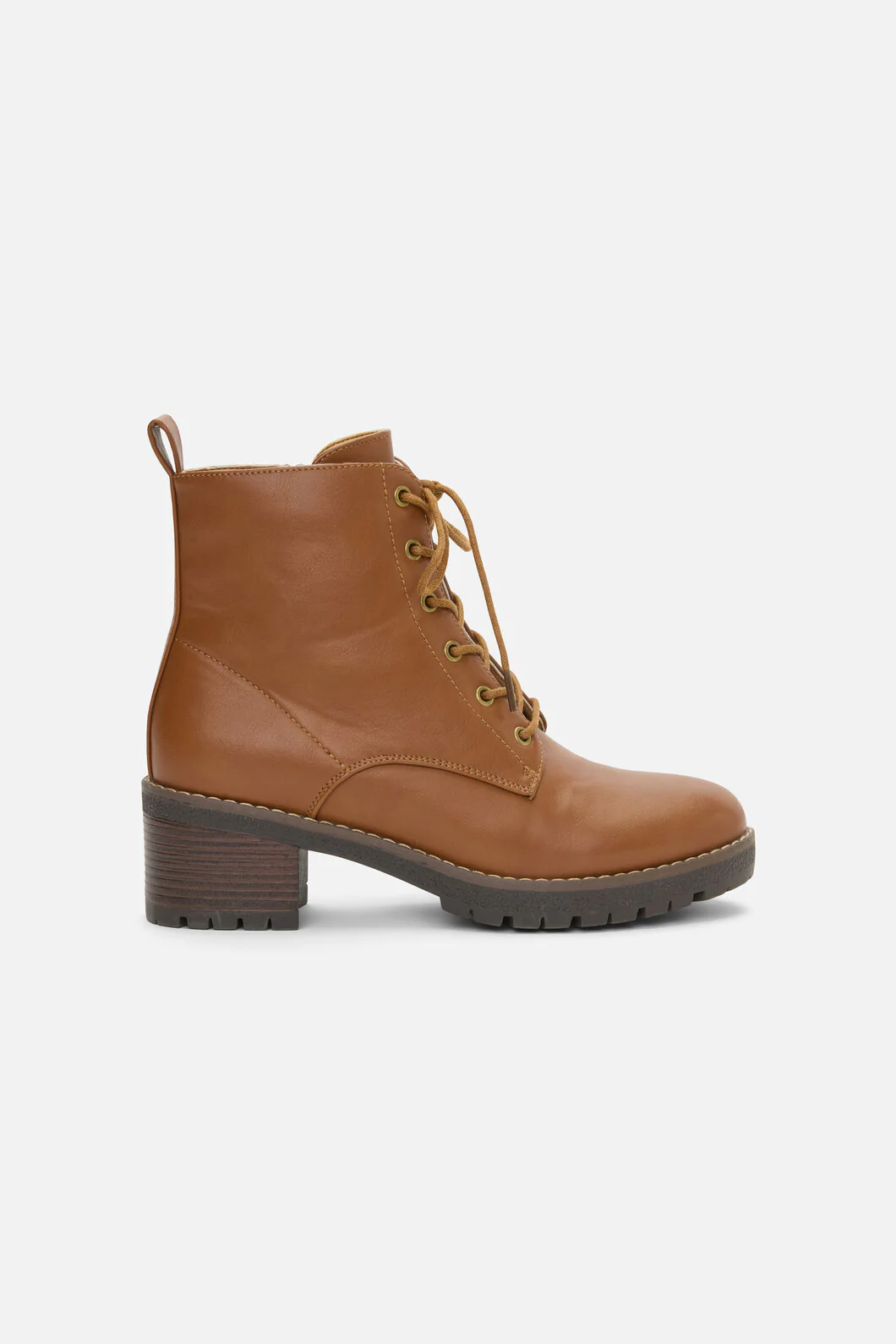 Tan Lace Up Boot - Image 3