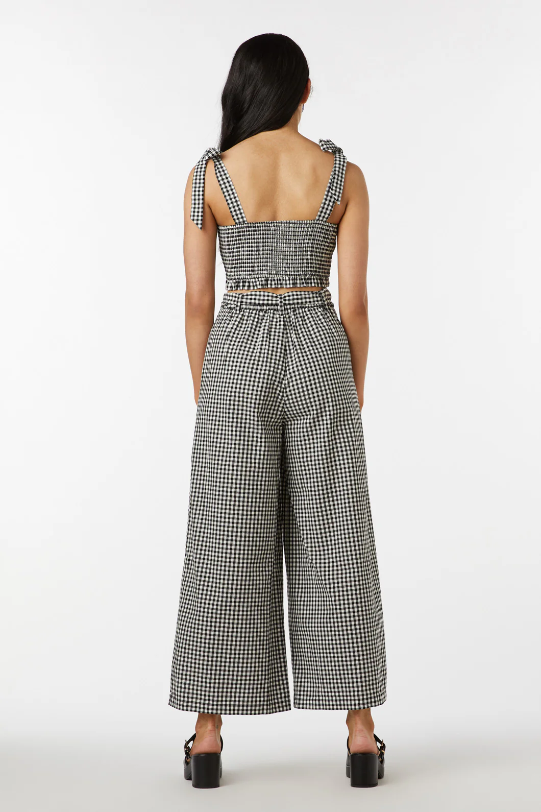 Tessa Check Shirred Top - Image 20