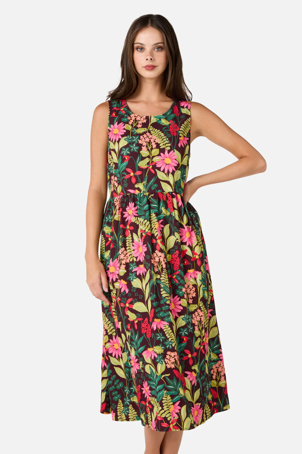 Tiana Tree Frog Midi Dress - Image 5