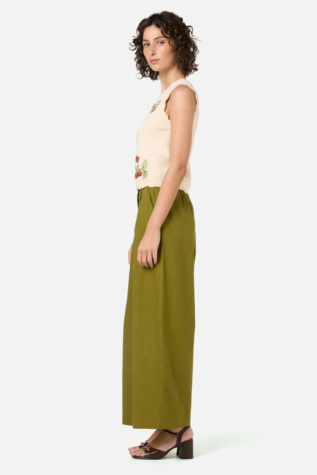 Tomatoes Embroidered Knit Tank - Image 3